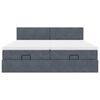 vidaXL Estructura cama otomana colchones terciopelo gris oscuro