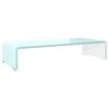 vidaXL Mueble TV/Elevador de monitor cristal verde 60x25x11 cm