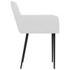 vidaXL Sillas de comedor 2 unidades de tela blancas