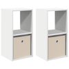 vidaXL Mesita de Noche 2 uds. 30,5 x 27 x 59,5 cm Madera de ingenier&iacute;a
