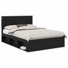 vidaXL Estructura de cama Negro 140 x 190 cm Madera de pino macizo