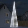 vidaXL &Aacute;rbol de Navidad en asta de bandera 3000 LED blanco fr&iacute;o 800 cm