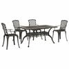 vidaXL Juego de comedor de jard&iacute;n 5 piezas aluminio fundido bronce