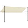 vidaXL Toldo retr&aacute;ctil de tela y acero crema 400x150 cm
