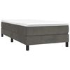 vidaXL Cama box spring con colch&oacute;n terciopelo gris oscuro 90x200 cm