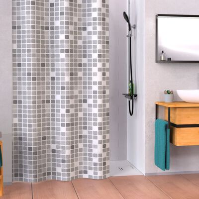EISL Cortina de ducha con mosaico gris 200x180x0,2 cm