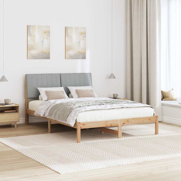 vidaXL Estructura de cama Marr&oacute;n 135 x 190 cm Madera de pino macizo