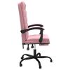 vidaXL Silla de oficina reclinable terciopelo rosa