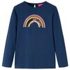 vidaXL Camiseta infantil de manga larga azul marino 128