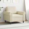 vidaXL Sill&oacute;n cuero sint&eacute;tico crema 60 cm