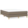 vidaXL Estructura de cama con somier tela gris taupe 140x200 cm