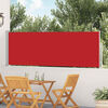 vidaXL Toldo lateral retr&aacute;ctil de jard&iacute;n rojo 100x500 cm