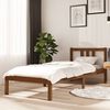 vidaXL Estructura cama sin colch&oacute;n madera maciza marr&oacute;n miel 75x190 cm