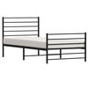vidaXL Estructura cama sin colch&oacute;n con estribo metal negro 80x200 cm