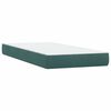 vidaXL Cama box spring con colch&oacute;n terciopelo verde oscuro 90x220 cm