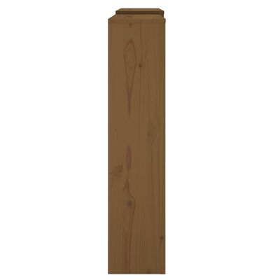 Cubierta de radiador madera maciza de pino gris 210x21x85 cm