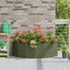 vidaXL Jardinera Verde Oliva 120 x 60 x 35 cm Acero