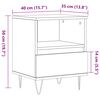 vidaXL Mesita de noche madera de ingenier&iacute;a roble artisian 40x35x50 cm