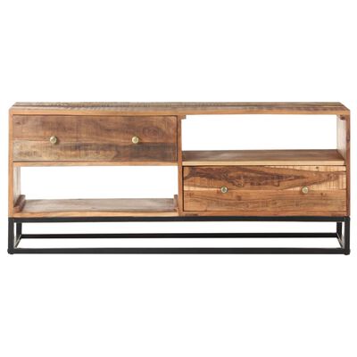 vidaXL Mueble para TV de madera maciza de acacia rugosa 120x30x50 cm