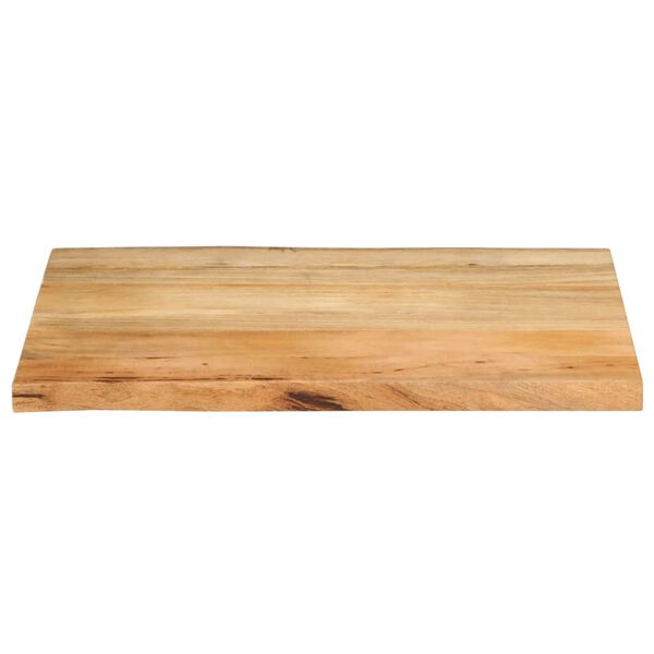 vidaXL Tablero de mesa borde natural madera maciza mango 80x60x3,8 cm