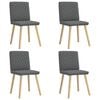 vidaXL Sillas de comedor giratorias 4 unidades tela gris oscuro