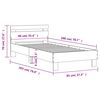 vidaXL Estructura de cama cabecero luces LED gris hormigón 90x200 cm