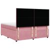 vidaXL Cama box spring con colch&oacute;n terciopelo rosa 200x200 cm