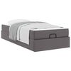 vidaXL Estructura de cama con colch&oacute;n con colch&oacute;n 2 pcs Gris PVC