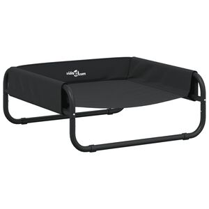vidaXL Cama elevada para perros tela oxford y acero gris antracita