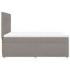 vidaXL Cama box spring con colch&oacute;n tela gris taupe 140x200 cm