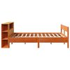 vidaXL Cama con estanter&iacute;a sin colch&oacute;n madera maciza marr&oacute;n 160x200 cm