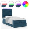 vidaXL Estructura de cama otomana colchones terciopelo azul oscuro