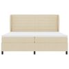 vidaXL Cama tipo Box Spring con colch&oacute;n Crema 200 x 200 cm tela