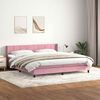 vidaXL Cama box spring con colch&oacute;n terciopelo rosa 180x220 cm