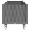 vidaXL Jardinera con ruedas PP gris claro 160x50x54 cm