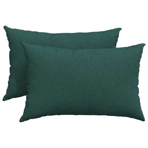 vidaXL Cojines de sof&aacute; 2 pcs Verde oscuro 60 x 40 cm tela
