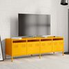 vidaXL Mueble para TV acero laminado en frío amarillo 135x39x43,5 cm