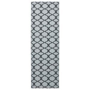 vidaXL Pasillo de alfombra ORIZ 1150 gsm Patr&oacute;n de malla negra