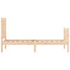 vidaXL Estructura de cama individual con cabecero madera maciza