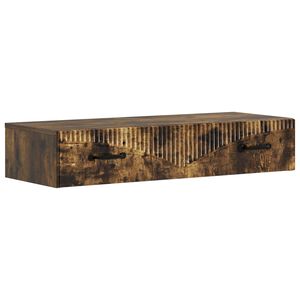 vidaXL Mesa Lateral Montada en la Pared Roble Ahumado