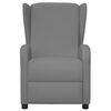 vidaXL Sill&oacute;n orejero elevable de cuero sint&eacute;tico gris