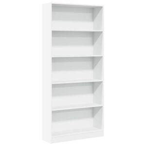 vidaXL Estanter&iacute;a de madera de ingenier&iacute;a blanca 80x24x176 cm