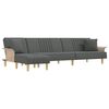 vidaXL Sof&aacute; cama en forma de L tela gris oscuro 279x140x70 cm