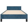 vidaXL Estructura de cama sin colch&oacute;n terciopelo azul oscuro 90x200 cm