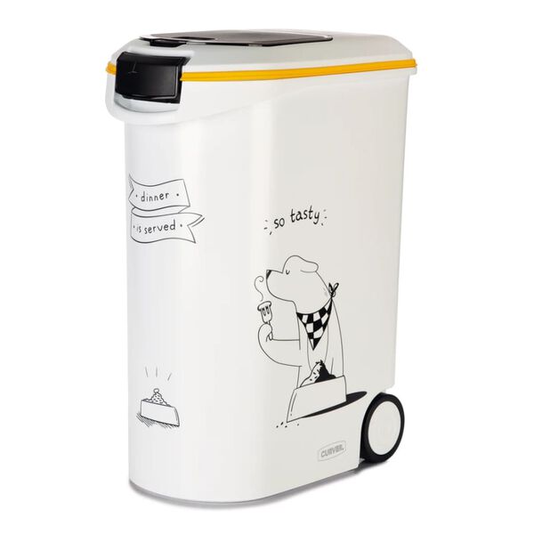 Curver Contenedor de comida de perros Dinner is Served con ruedas 54 L