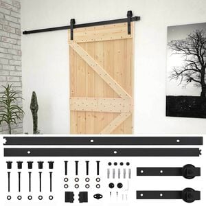 vidaXL Puerta Corredera 90 x 210 cm Madera de Pino Maciza