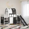 vidaXL Estructura de litera para ni&ntilde;os y Negro 74,5 x 190 cm Metal