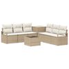 vidaXL Juego de Sof&aacute; 8 uds. Beige y blanco crema