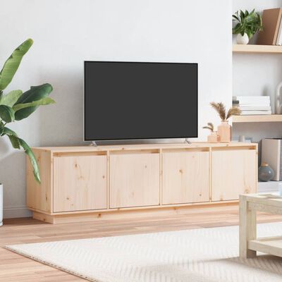 vidaXL Mueble de TV de madera maciza de pino 156x37x45 cm