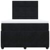 vidaXL Cama box spring con colch&oacute;n terciopelo negro 120x190 cm